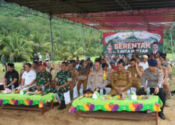 Penanaman Jagung Serentak 1 Juta Hektar di Desa Subik, Lampung Utara