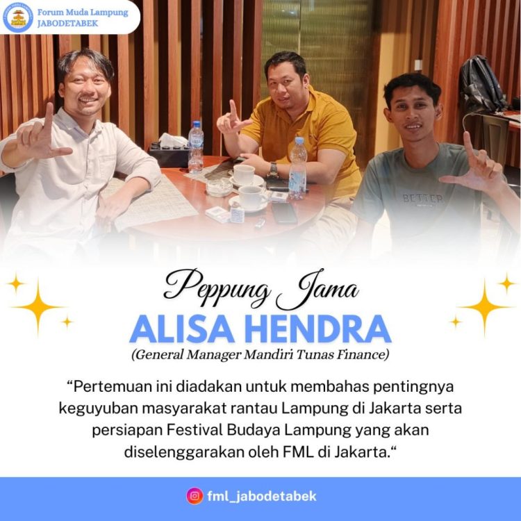 Silaturahmi Forum Muda Lampung dan Alisa Hendra Bahas Festival Budaya Lampung
