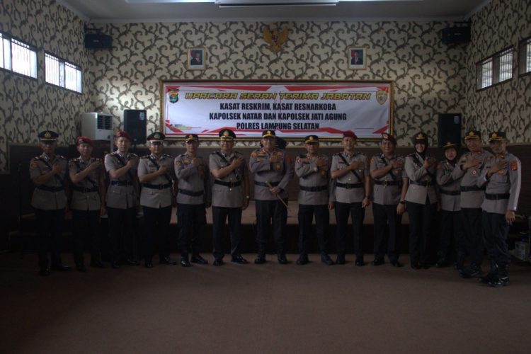 Empat Jabatan Strategis di Polres Lampung Selatan Berganti dalam Sertijab yang Dipimpin Kapolres