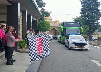 Kapolda Lampung Lepas Peserta Tour of Kemala 2025, Dukung Prestasi di Ajang Balap Sepeda