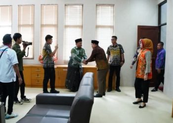 Wakil Bupati M. Syaiful Anwar Resmi Mulai Bertugas, Pemkab Lampung Selatan Gelar Upacara Penyambutan