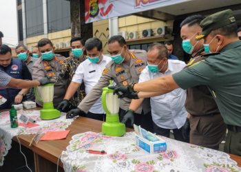 Polresta Bandar Lampung Musnahkan 2,4 Kg Sabu dan 202 Butir Ekstasi, Selamatkan 12 Ribu Jiwa