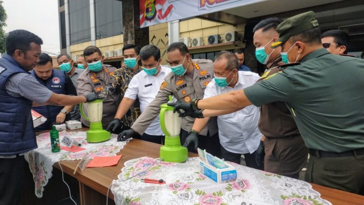 Polresta Bandar Lampung Musnahkan 2,4 Kg Sabu dan 202 Butir Ekstasi, Selamatkan 12 Ribu Jiwa