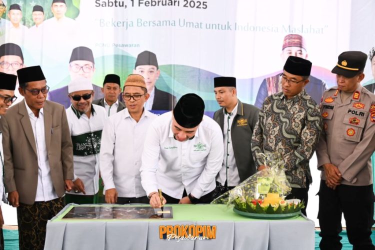 Bupati Dendi Ramadhona Hadiri Tasyakuran Harlah ke-102 NU dan Peresmian Gedung PCNU Pesawaran