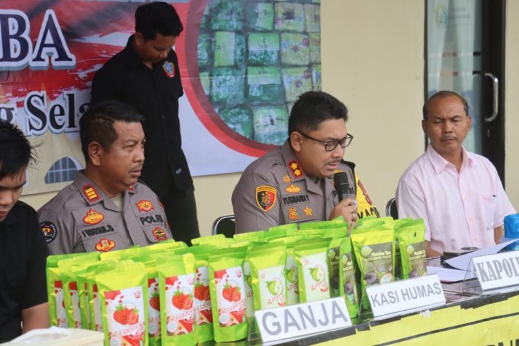 Polres Lampung Selatan Gagalkan Penyelundupan 8 Kg Narkotika di Pelabuhan Bakauheni