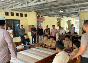 Polisi Amankan 10 Pelajar Tawuran di Jalur Dua Desa Hara