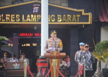 Apel Gelar Pasukan Operasi Ketupat 2025, Lampung Barat Siap Amankan Mudik Lebaran