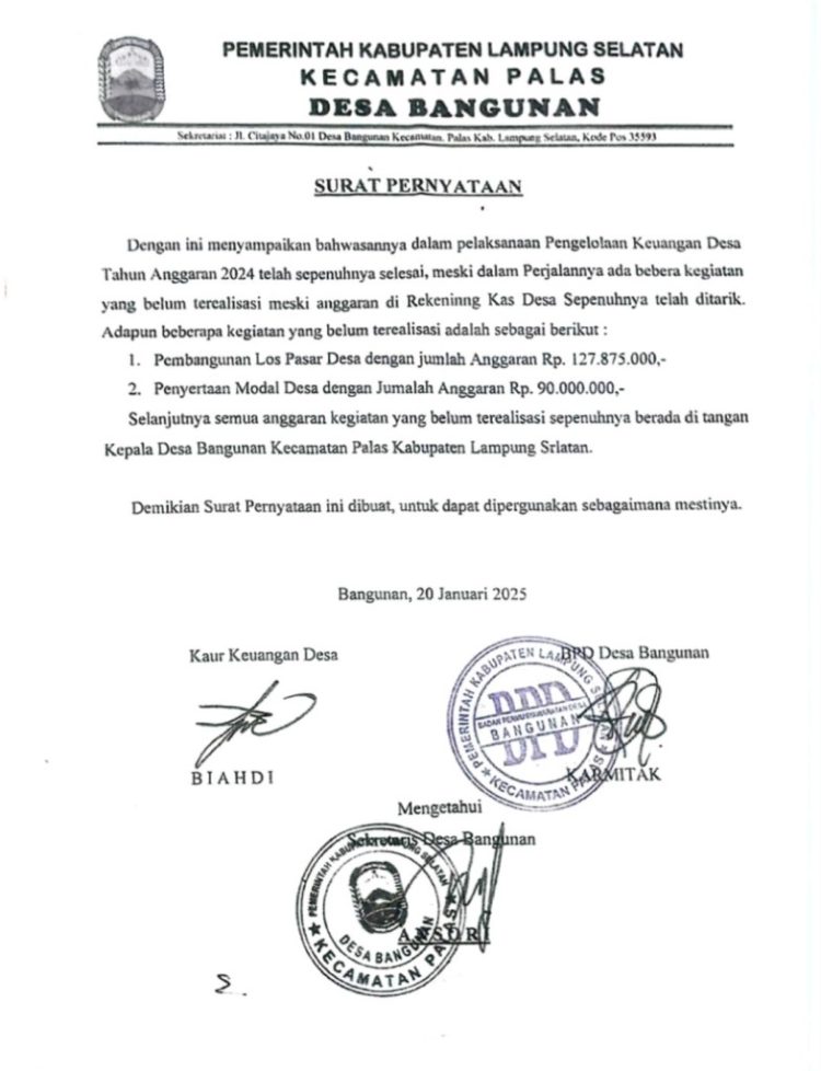 SkandalDesa: Kades Bangunan Diduga Gelapkan Rp 200 Juta, Akui Uang Ada di Tangannya!