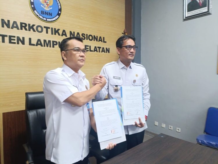 Lapas Kalianda dan BNNK Lampung Selatan Jalin PKS, Perkuat Upaya P4GN