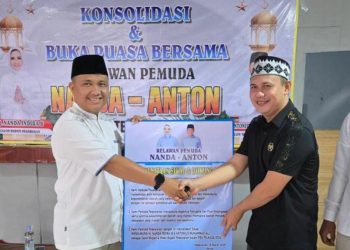 Relawan Pemuda Nanda Indira-Antonius Muhammad Ali menggelar konsolidasi dan buka bersama dengan Calon Wakil Bupati Pesawaran, Antonius Muhammad Ali, di Cafe Foodcourt Adul Kedondong