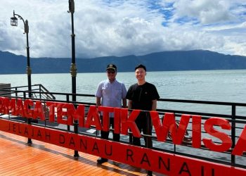 Ketua BPC HIPMI Lampung Barat Dampingi Ketua DPRD Provinsi Lampung Tinjau Pasar Tematik Lumbok Seminung