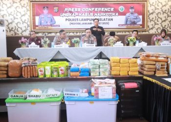 Polres Lampung Selatan Ungkap Jaringan Fredy Pratama, Tangkap Kurir Sabu 21 Kg di Bakauheni