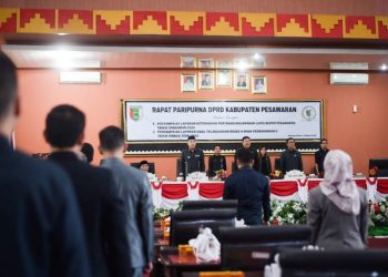 Rapat Paripurna DPRD, Bupati Pesawaran Sampaikan LKPJ 2024