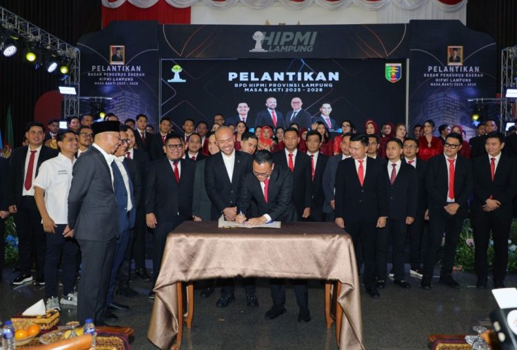 Gilang Ramadhan Resmi Jabat Ketua HIPMI Lampung, Gubernur Dorong Inovasi dan Kolaborasi Anak Muda
