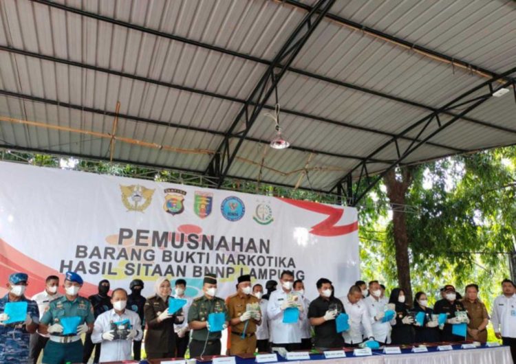 BNNP Lampung Musnahkan 14,9 Kg Sabu: Gagalkan Jaringan Aceh–Mesuji, Selamatkan 250 Ribu Jiwa