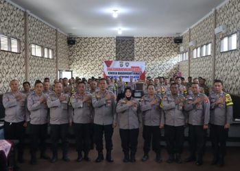 Sinergi Bhabinkamtibmas dan Warga Jadi Pilar Kamtibmas, Polres Lamsel Gelar Anev Kinerja