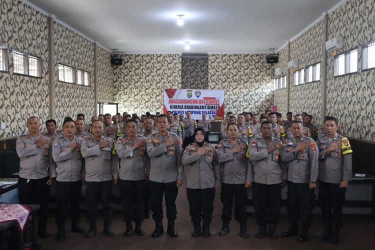 Sinergi Bhabinkamtibmas dan Warga Jadi Pilar Kamtibmas, Polres Lamsel Gelar Anev Kinerja