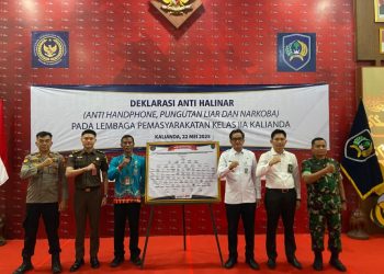 Lapas Kalianda Deklarasi Anti Halinar, Perkuat Sinergi dengan APH Lampung Selatan