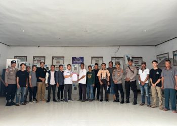 Dikawal Ketat Perwira Pengendali, Logistik PSU Pilkada Pesawaran Tiba Aman di PPK Way Khilau