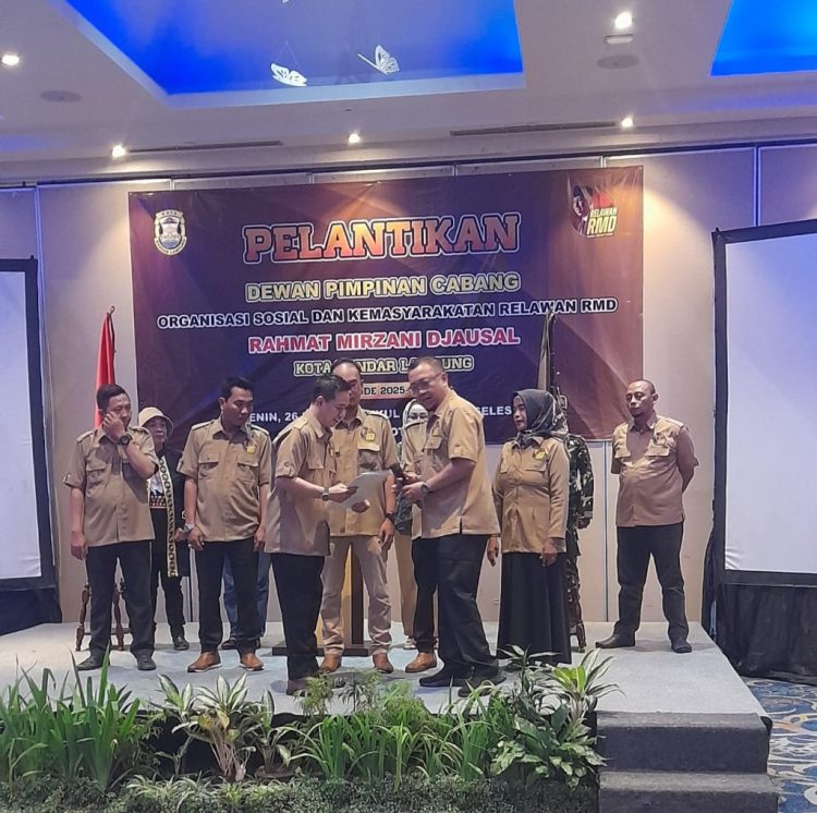 DPC Ormas Relawan RMD Kota Bandar Lampung Resmi Dilantik, Siap Dukung Pembangunan Daerah