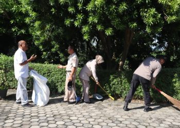 Jelang Peringatan Kenaikan Yesus Kristus, Polres Lampung Selatan Gelar Silaturahmi dan Bakti Sosial di Retret Ngisonando