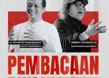 Bupati Pringsewu “Duel Puisi” Bareng Paus Sastra Lampung di Graha Pamungkas