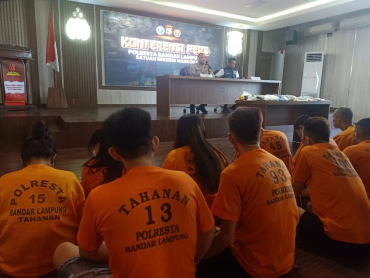Polresta Bandar Lampung Tangkap 38 Tersangka Narkoba, Kapolresta: Jangan Diam, Laporkan!
