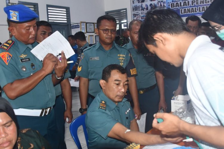 Lanal Lampung Gelar Urikkes Rutin, Pastikan Kesehatan Prajurit Tetap Prima
