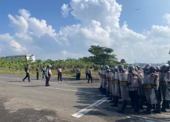 Sinergi 5 Polres: Polres Pesawaran Ikut Simulasi Rayonisasi Dalmas Terpadu II di Pringsewu