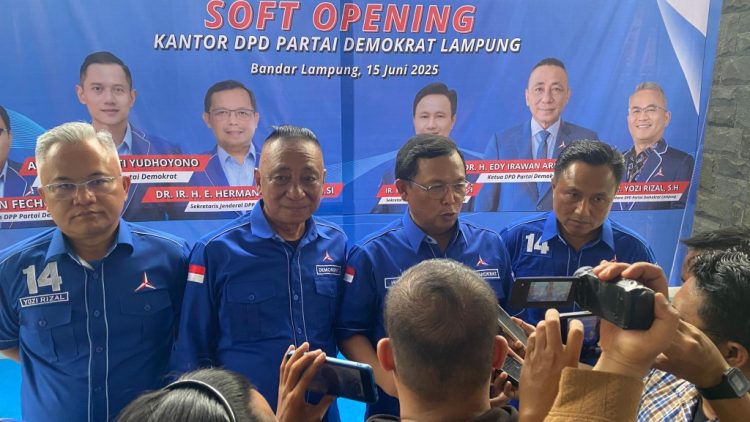 Tepati Janji, Edi Irawan Resmikan Kantor Permanen DPD Demokrat Lampung