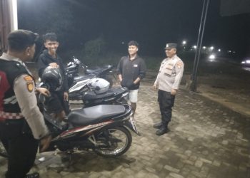 Patroli Humanis Polsek Gedong Tataan, Wujud Polri Presisi Jaga Keamanan Malam