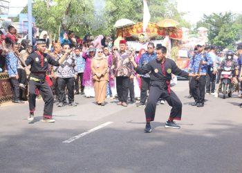 Semarak Pawai Budaya HUT ke-79 Lampung Utara, Warna-warni Tradisi Pukau Warga