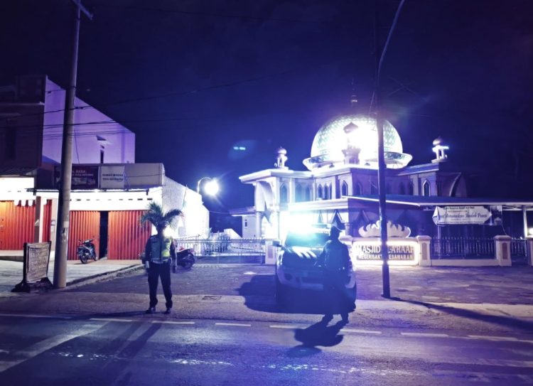 Cegah Kejahatan Malam Hari, Satlantas Polres Pesawaran Intensifkan Patroli Blue Light di Jalur Strategis