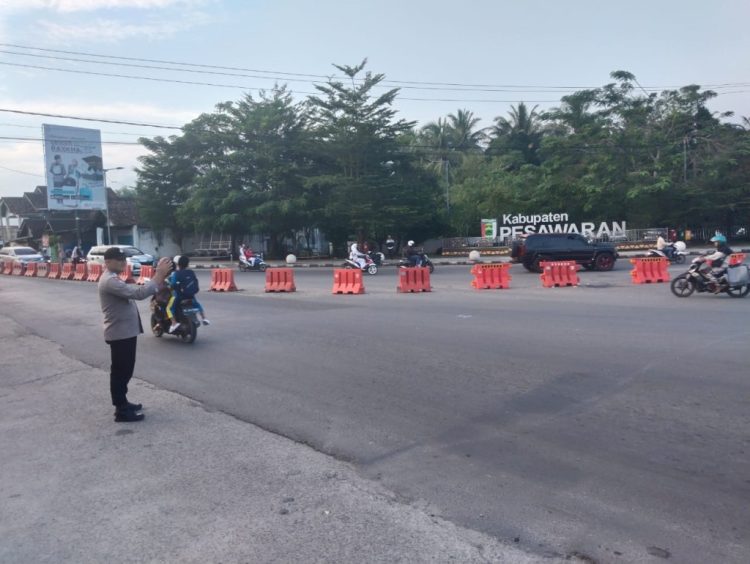 Polres Pesawaran Perkuat Pengamanan Pagi untuk Kelancaran Lalu Lintas dan Rasa Aman Masyarakat