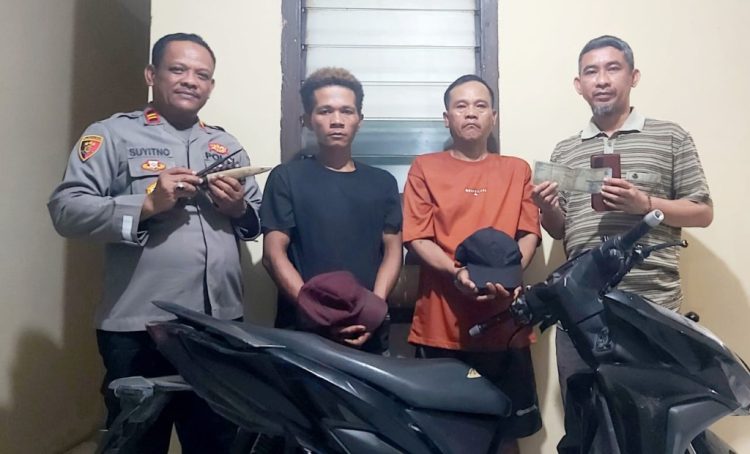 Polsek Palas Tangkap Dua Residivis Curanmor, Sita Kunci T dan Sajam di Lokasi Penangkapan