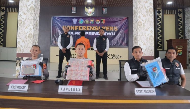 Polres Pringsewu Tahan Kepala Pekon Sukoharjo III Barat, Diduga Tilep Dana Desa Hampir Setengah Miliar