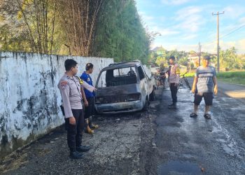 Misteri Mobil Pick-Up Terbakar di Pringsewu, Pemilik Tak Dikenal dan Identitas Hilang