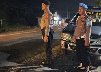 Polsek Tegineneng Gencarkan Patroli Hunting Malam di Jalinsum, Antisipasi Aksi Kriminalitas