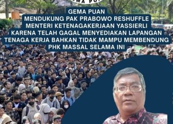 Gema Puan Desak Prabowo Reshuffle Menaker Yassierli: Dinilai Gagal Tangani PHK Massal