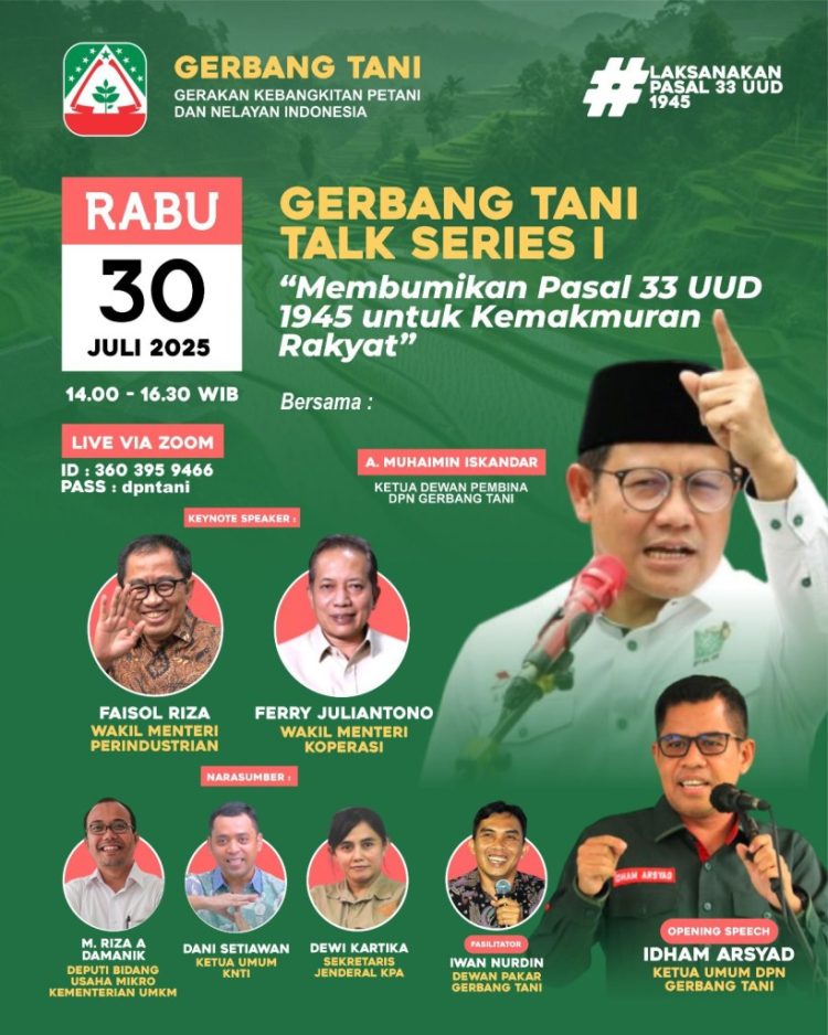 Gerbang Tani Gelar Diskusi Publik: Gaungkan Kembali Pasal 33 sebagai Jalan Transformasi Ekonomi Rakyat