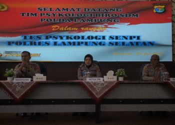 Ops Patuh Krakatau 2025: Polres Lampung Selatan Uji Mental Personel Lewat Tes Psikologi Senpi