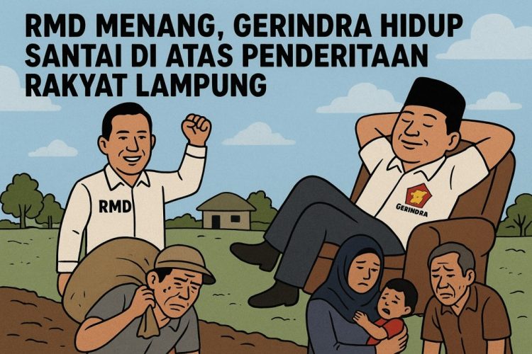 RMD Menang, Gerindra Hidup Santai di atas Penderitaan Rakyat Lampung