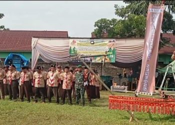 Gelar Upacara Peringatan Hari Pramuka ke 64, Ini Pesan Camat BNS Tanggamus