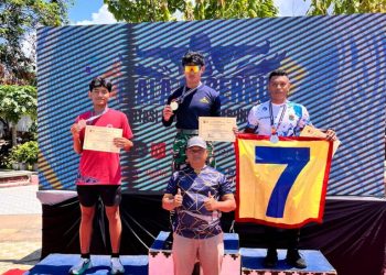 Prajurit Muda Yonif 7 Marinir Sabet Tiga Medali di Piala Gubernur Invitasi Renang 2025