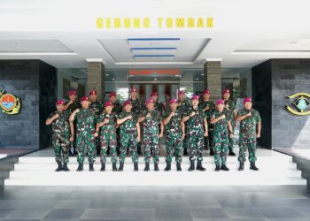 Brigif 4 Marinir/BS Sambut Kunjungan Itkormar dan Tim Audit Kinerja di Mako Piabung