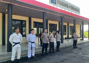 Ujian Beladiri Polri Jadi Syarat UKP, 56 Personel Polres Pesawaran Unjuk Kemampuan
