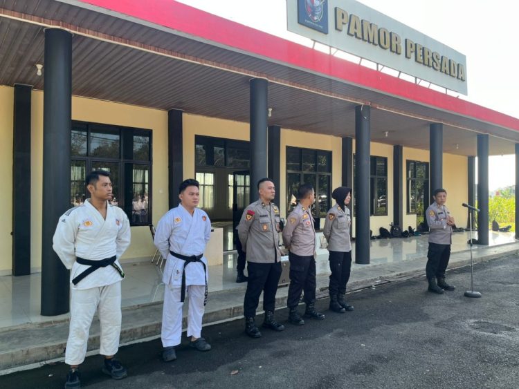 Ujian Beladiri Polri Jadi Syarat UKP, 56 Personel Polres Pesawaran Unjuk Kemampuan