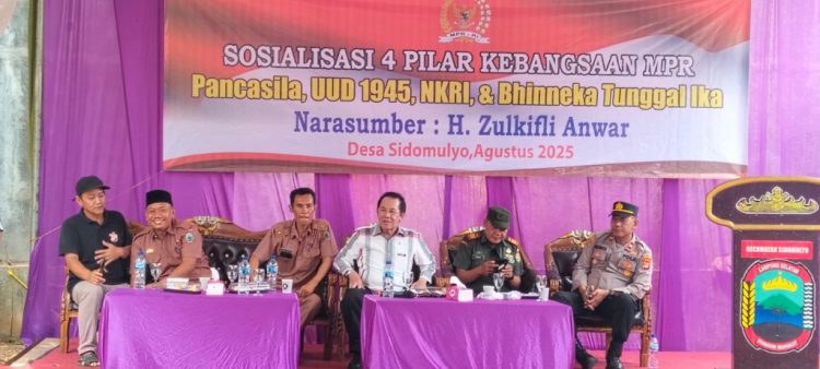 Sosialisasi Empat Pilar Kebangsaan MPR di Desa Sidorejo Lampung Selatan Dihadiri Anggota DPR RI H. Zulkifli Anwar