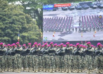 Prajurit Yonif 7 Marinir Ikuti Tasyakuran Validasi Organisasi Korps Marinir
