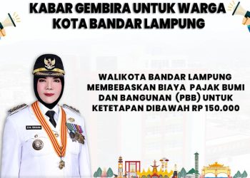 PBB di Kota Bandar Lampung Digratiskan, Ini Syarat dan Keringanan yang Diberikan